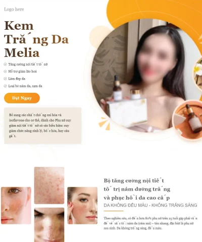 Landing page trị nám