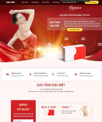 Landing page viên đặt phụ khoa