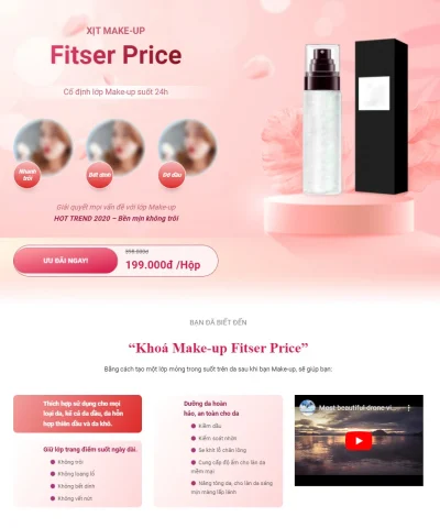 Landing page makup