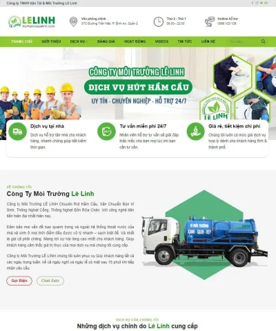 Giao diện website dịch vụ vệ sinh 05